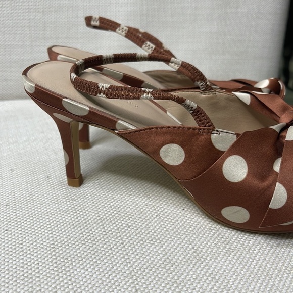 Something Navy Whitney Bow Polka Dot Slingbacks Size 5 Nordstrom Exclusive - Picture 4 of 9
